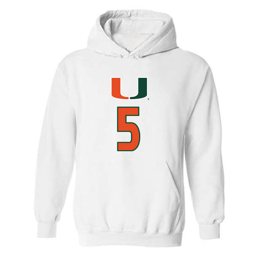 Miami - NCAA Women's Volleyball : Olivia Durst - Replica Shersey Hooded Sweatshirt-0