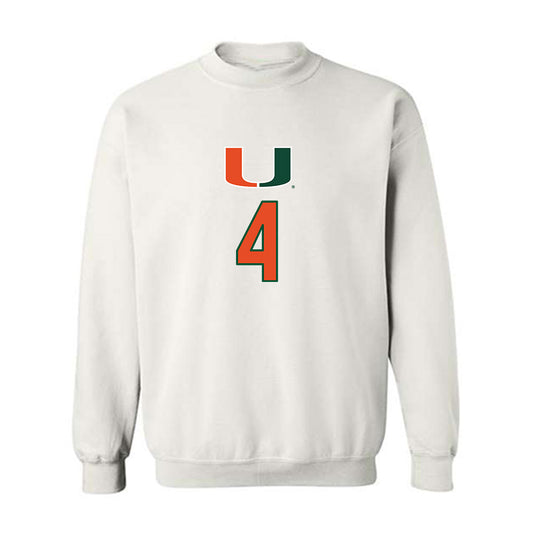 Miami - NCAA Women's Volleyball : Logan Wiley - Replica Shersey Crewneck Sweatshirt-0