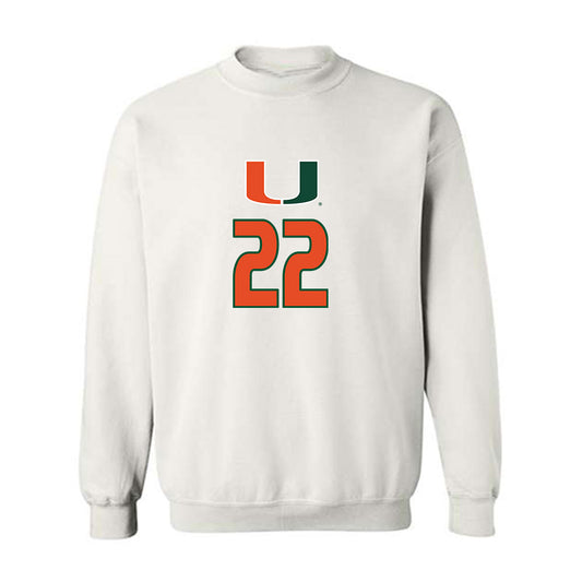Miami - NCAA Women's Volleyball : Asia Harvey - Replica Shersey Crewneck Sweatshirt-0