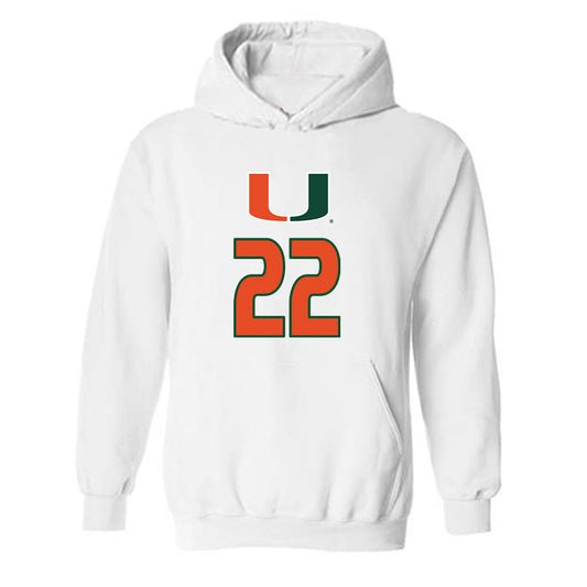 Miami - NCAA Women's Volleyball : Asia Harvey - Replica Shersey Hooded Sweatshirt-0