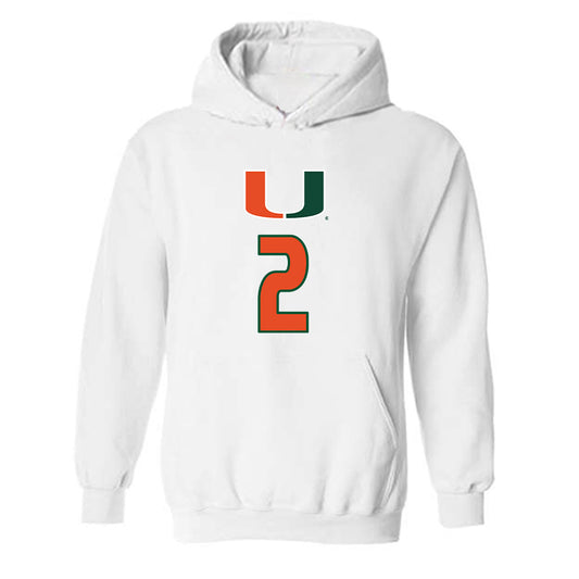 Miami - NCAA Women's Volleyball : Avery Bain - Replica Shersey Hooded Sweatshirt-0