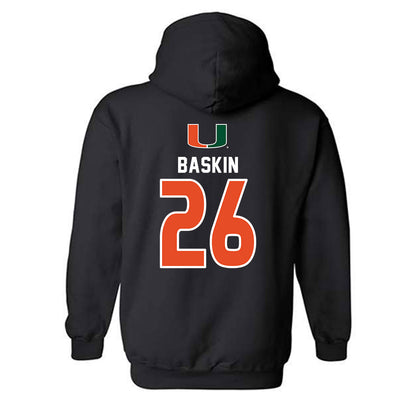 Miami - NCAA Women's Volleyball : Simone Baskin - Hooded Sweatshirt-1