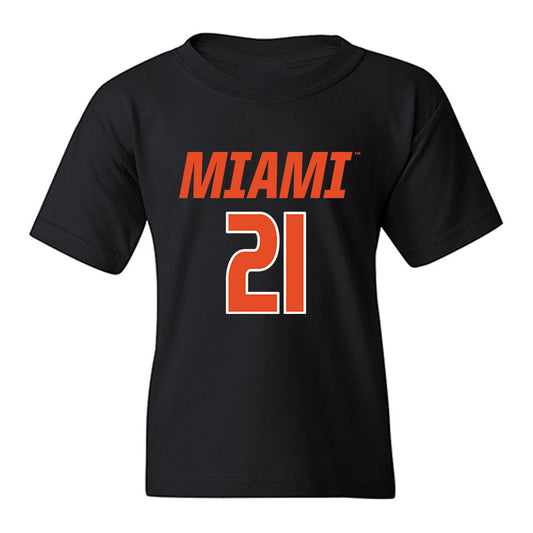 Miami - NCAA Women's Volleyball : Denitsa Angelova - Youth T-Shirt-0