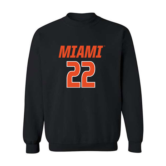 Miami - NCAA Women's Volleyball : Asia Harvey - Crewneck Sweatshirt-0
