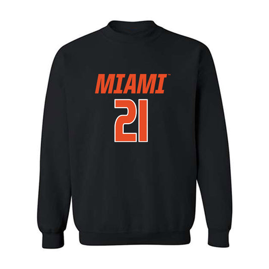 Miami - NCAA Women's Volleyball : Denitsa Angelova - Crewneck Sweatshirt-0