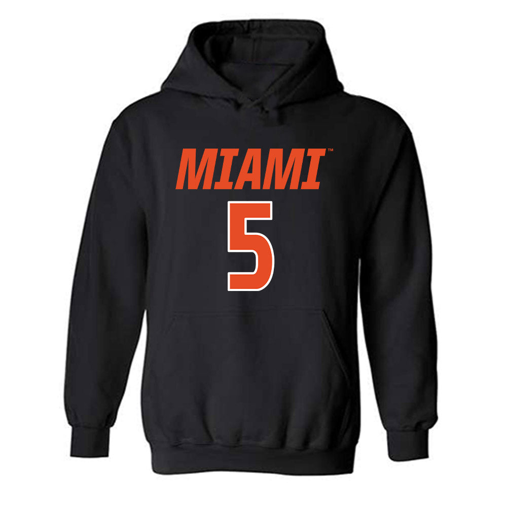 Miami - NCAA Women's Volleyball : Olivia Durst - Hooded Sweatshirt-0