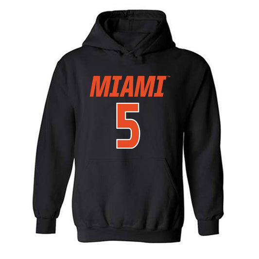 Miami - NCAA Women's Volleyball : Olivia Durst - Hooded Sweatshirt-0
