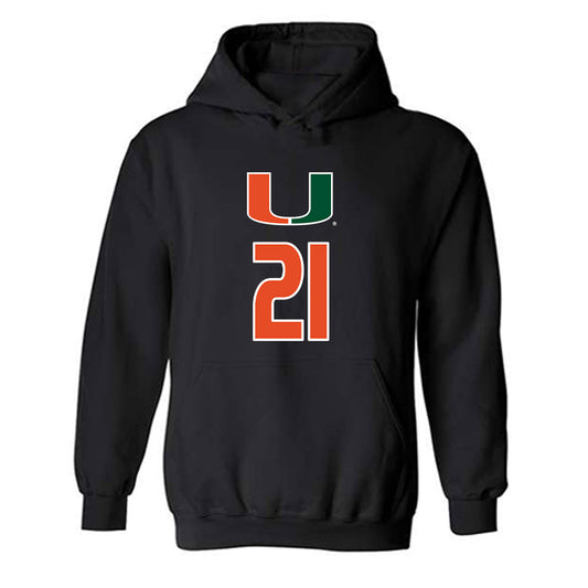 Miami - NCAA Women's Volleyball : Denitsa Angelova - Hooded Sweatshirt-0