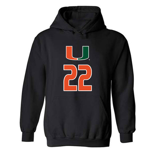 Miami - NCAA Women's Volleyball : Asia Harvey - Hooded Sweatshirt-0
