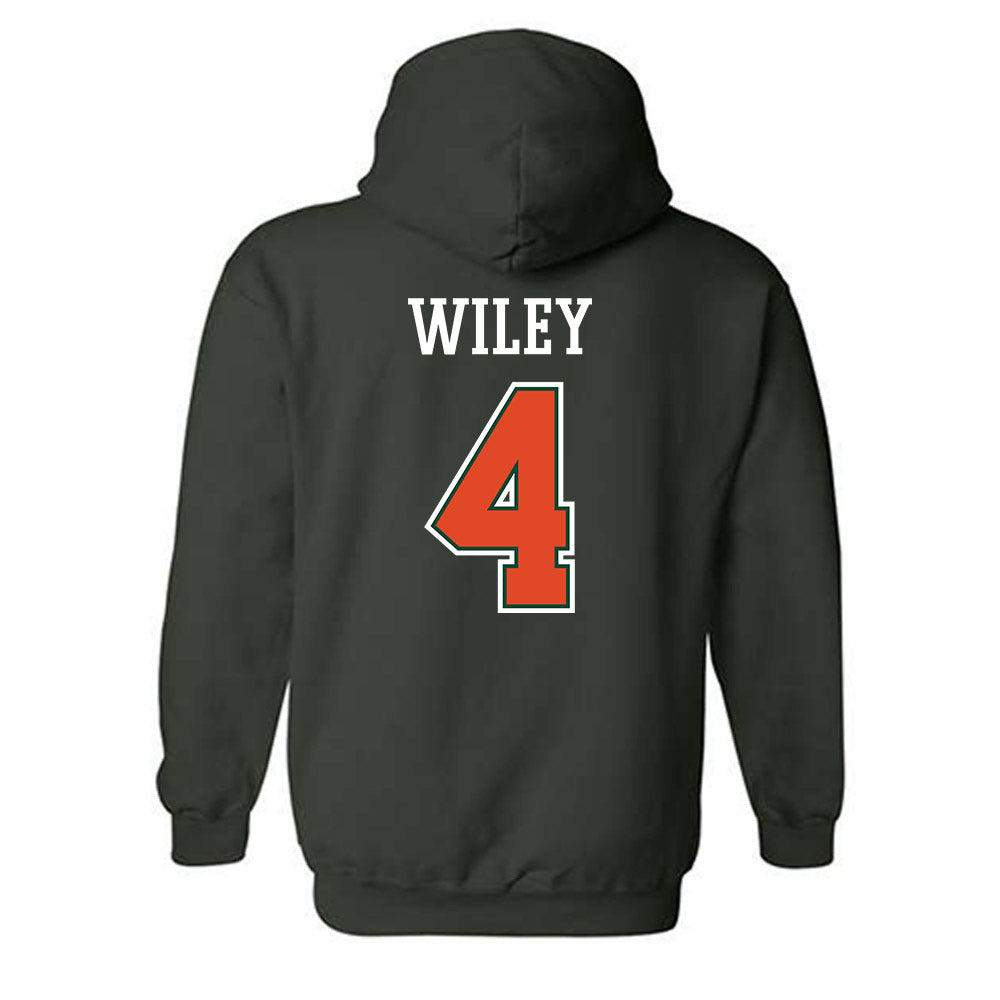 Miami - NCAA Women's Volleyball : Logan Wiley - Graphic Hooded Sweatshirt-1