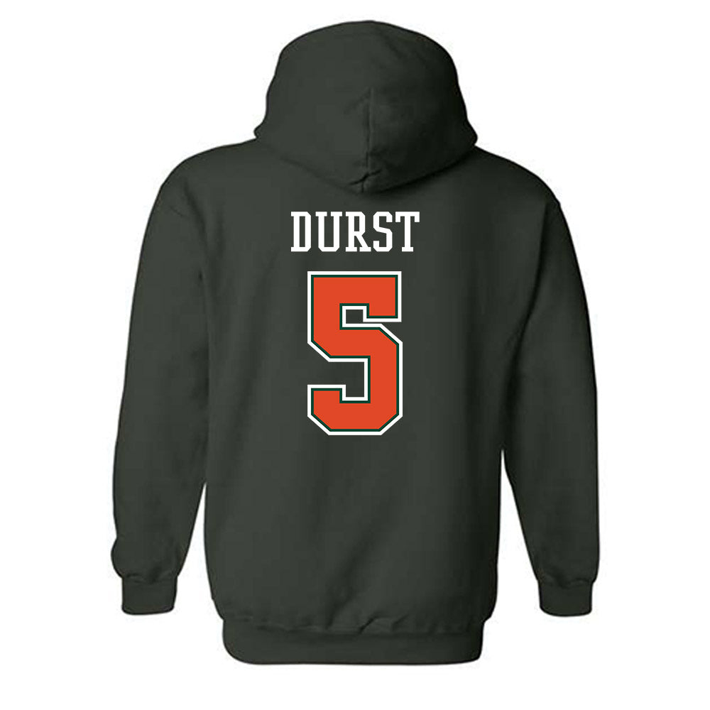 Miami - NCAA Women's Volleyball : Olivia Durst - Graphic Hooded Sweatshirt-1