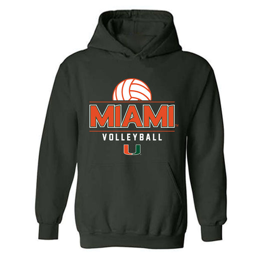 Miami - NCAA Women's Volleyball : Denitsa Angelova - Graphic Hooded Sweatshirt-0