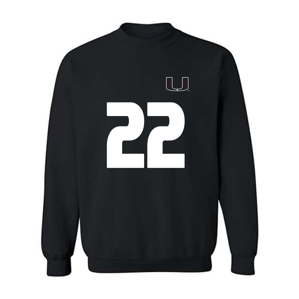 Miami - NCAA Women's Soccer : Sara Groseibl - Replica Shersey Crewneck Sweatshirt-0