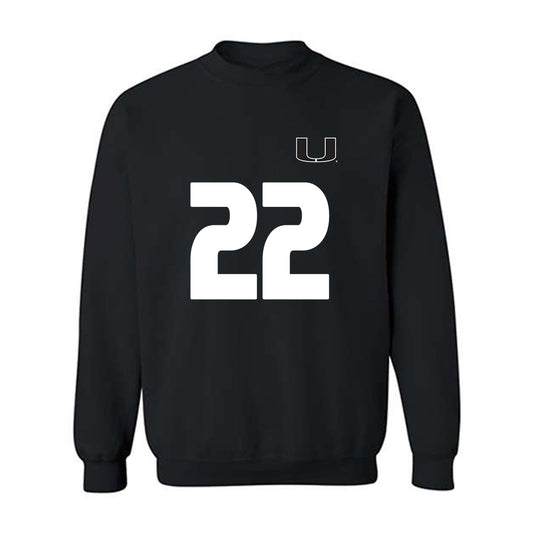 Miami - NCAA Women's Soccer : Sara Groseibl - Replica Shersey Crewneck Sweatshirt-0