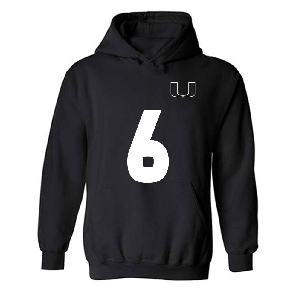 Miami - NCAA Women's Soccer : Jaileah Mcpherson - Replica Shersey Hooded Sweatshirt-0