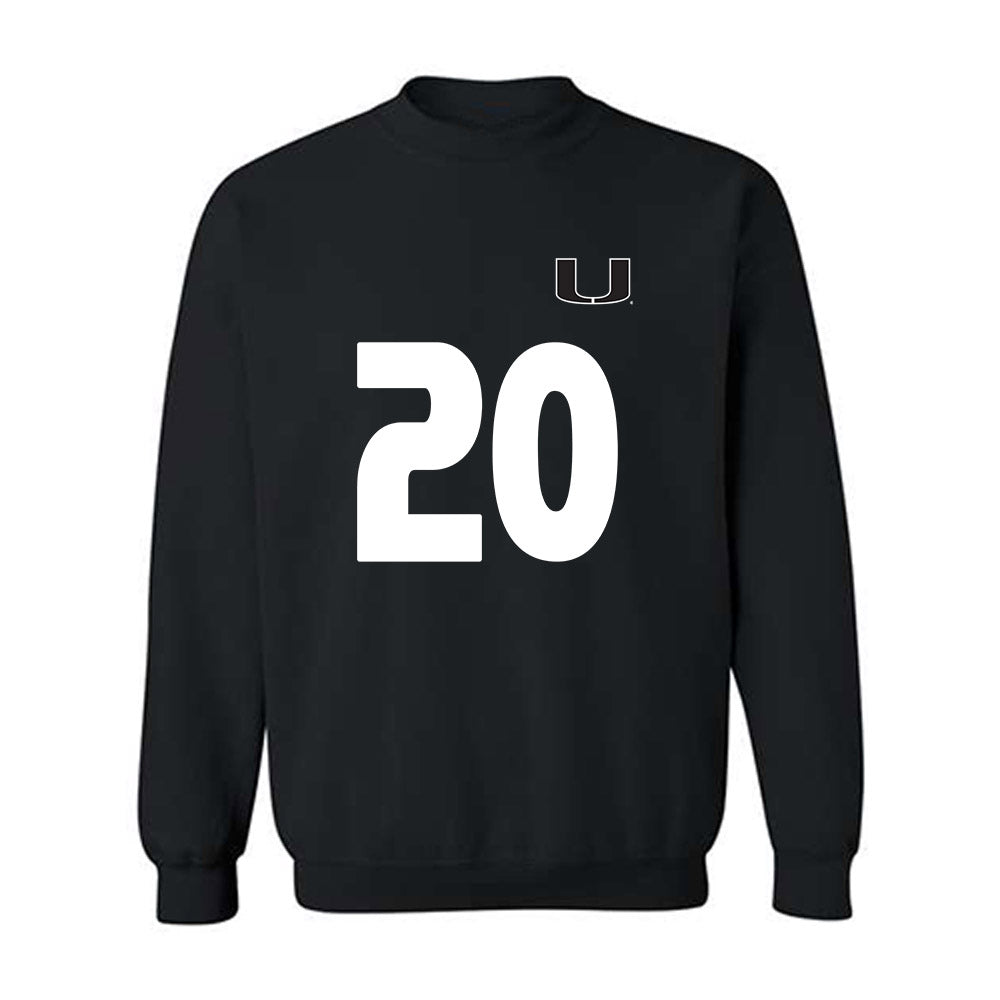 Miami - NCAA Women's Soccer : Grace Mensah - Replica Shersey Crewneck Sweatshirt-0