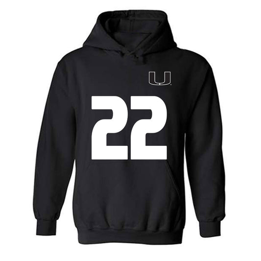 Miami - NCAA Women's Soccer : Sara Groseibl - Replica Shersey Hooded Sweatshirt-0