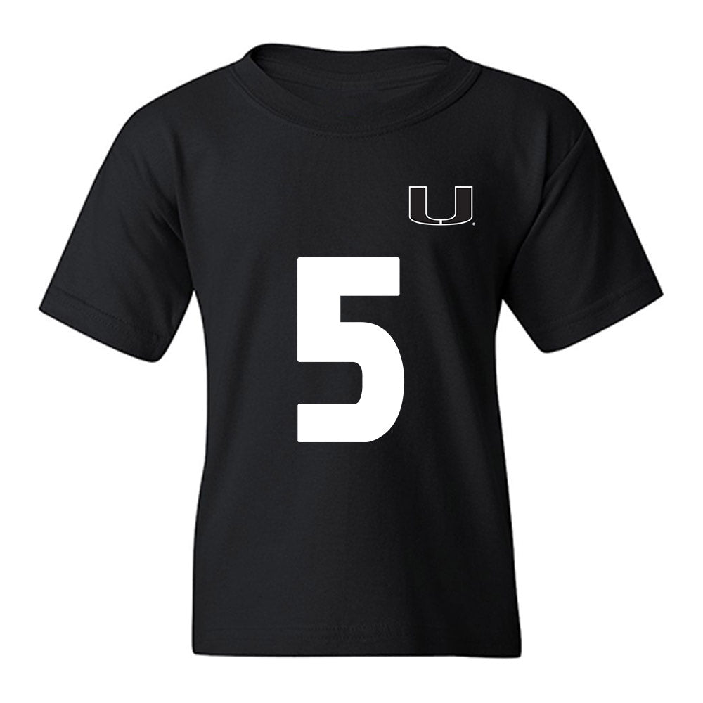 Miami - NCAA Women's Soccer : Amanda Peck - Replica Shersey Youth T-Shirt-0