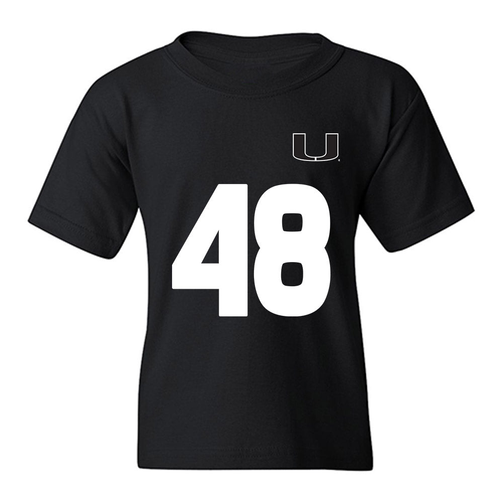 Miami - NCAA Women's Soccer : sage carey - Replica Shersey Youth T-Shirt-0