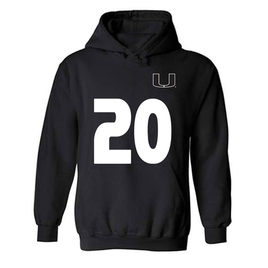 Miami - NCAA Women's Soccer : Grace Mensah - Replica Shersey Hooded Sweatshirt-0