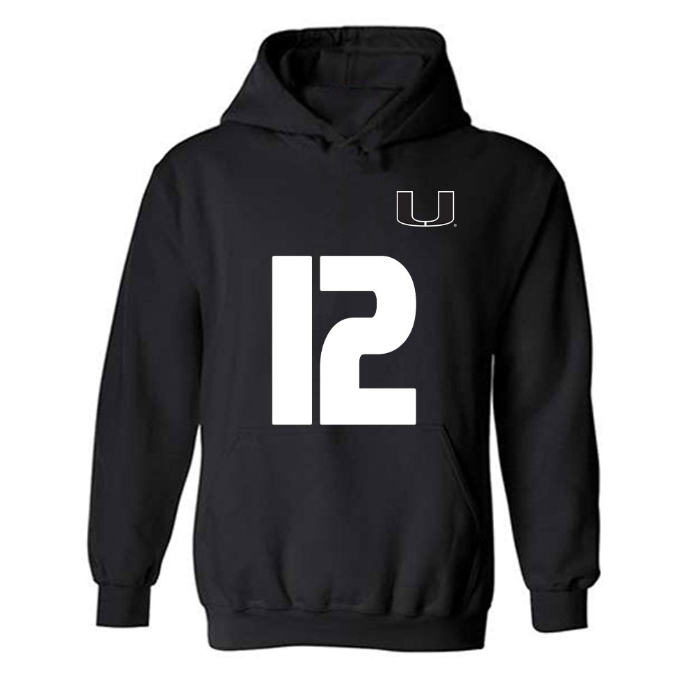 Miami - NCAA Women's Soccer : Teegan Melenhorst - Replica Shersey Hooded Sweatshirt-0