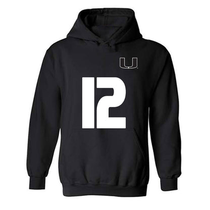 Miami - NCAA Women's Soccer : Teegan Melenhorst - Replica Shersey Hooded Sweatshirt-0