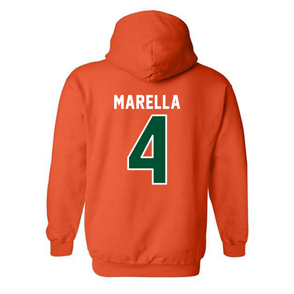 Miami - NCAA Women's Soccer : samantha marella - Replica Shersey Hooded Sweatshirt-1