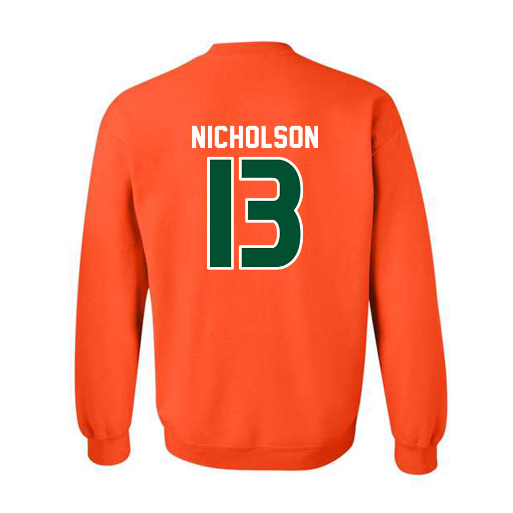 Miami - NCAA Women's Soccer : Crosby Nicholson - Replica Shersey Crewneck Sweatshirt-1