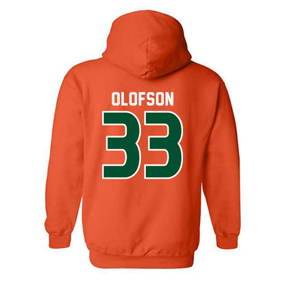 Miami - NCAA Women's Soccer : Atlee Olofson - Replica Shersey Hooded Sweatshirt-1