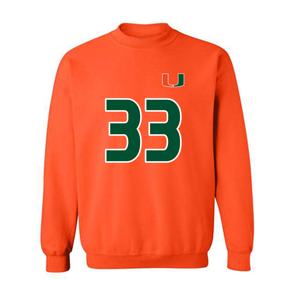 Miami - NCAA Women's Soccer : Atlee Olofson - Replica Shersey Crewneck Sweatshirt-0