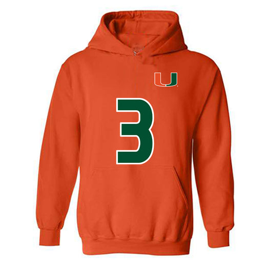 Miami - NCAA Women's Soccer : Noelle Simmons - Replica Shersey Hooded Sweatshirt-0