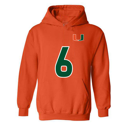 Miami - NCAA Women's Soccer : Jaileah Mcpherson - Replica Shersey Hooded Sweatshirt-0
