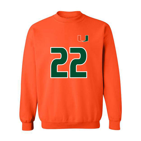 Miami - NCAA Women's Soccer : Sara Groseibl - Replica Shersey Crewneck Sweatshirt-0