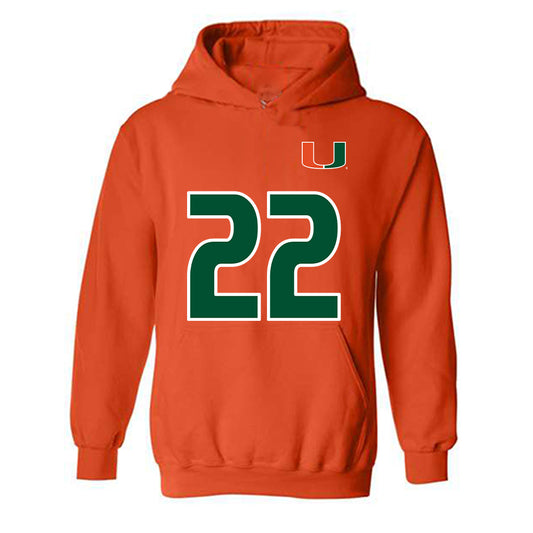 Miami - NCAA Women's Soccer : Sara Groseibl - Replica Shersey Hooded Sweatshirt-0