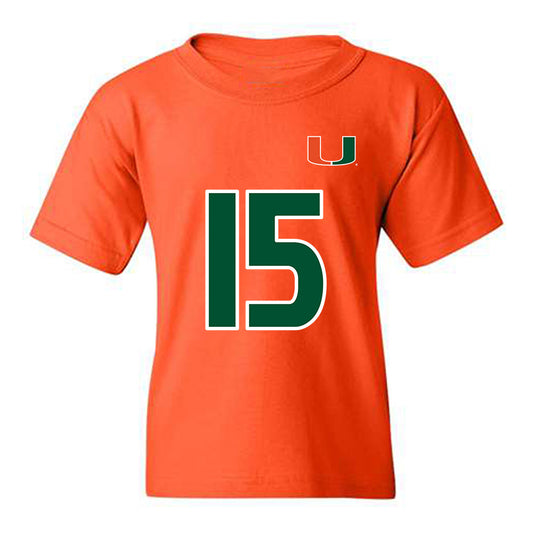 Miami - NCAA Women's Soccer : Allie Serlenga - Replica Shersey Youth T-Shirt-0
