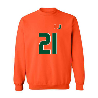 Miami - NCAA Women's Soccer : Carlie Wysocki - Replica Shersey Crewneck Sweatshirt-0