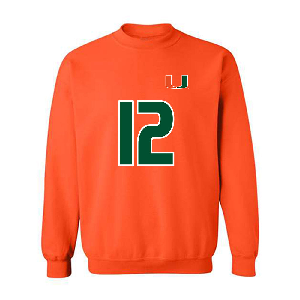 Miami - NCAA Women's Soccer : Teegan Melenhorst - Replica Shersey Crewneck Sweatshirt-0