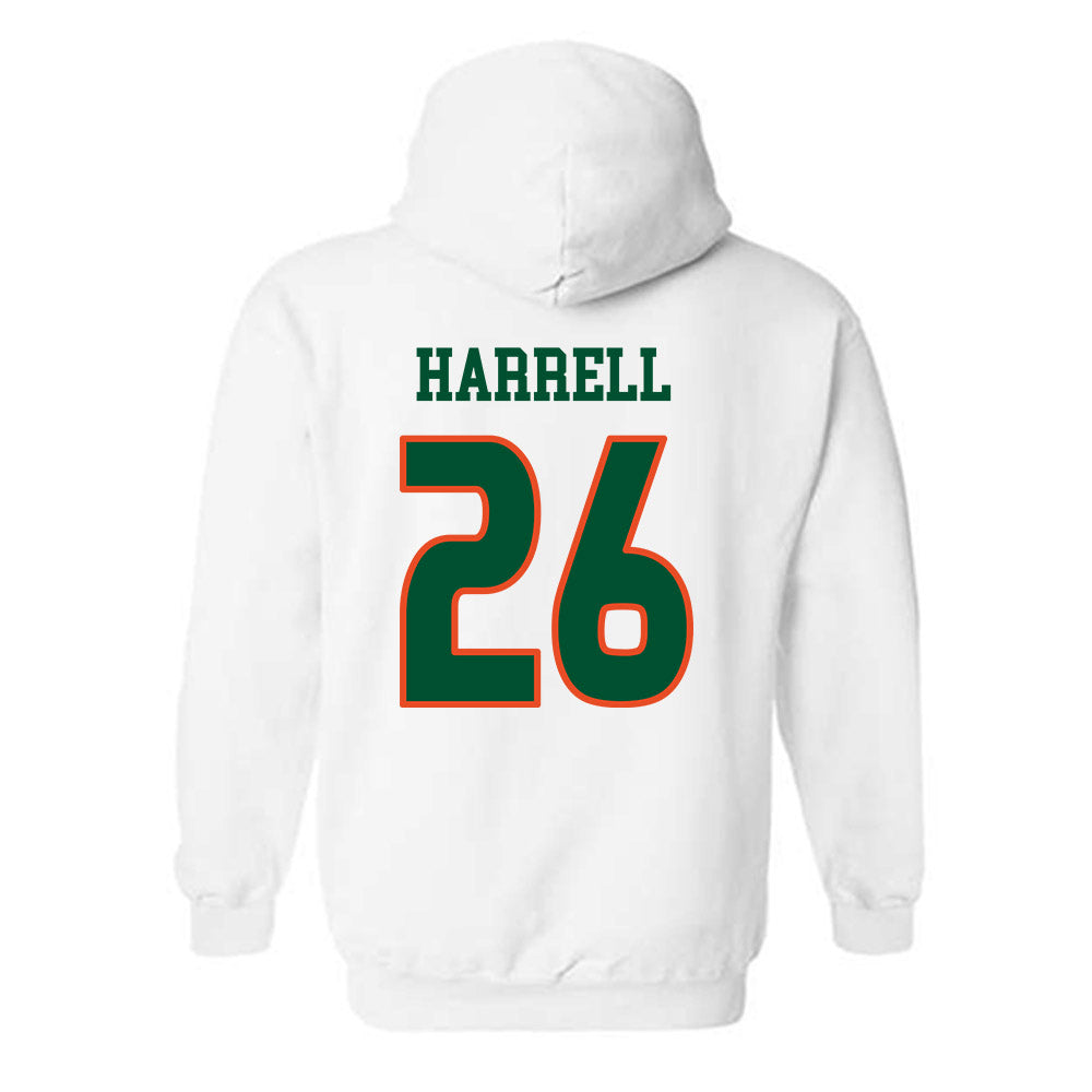 Miami - NCAA Women's Soccer : Dakota Harrell - Replica Shersey Hooded Sweatshirt-1