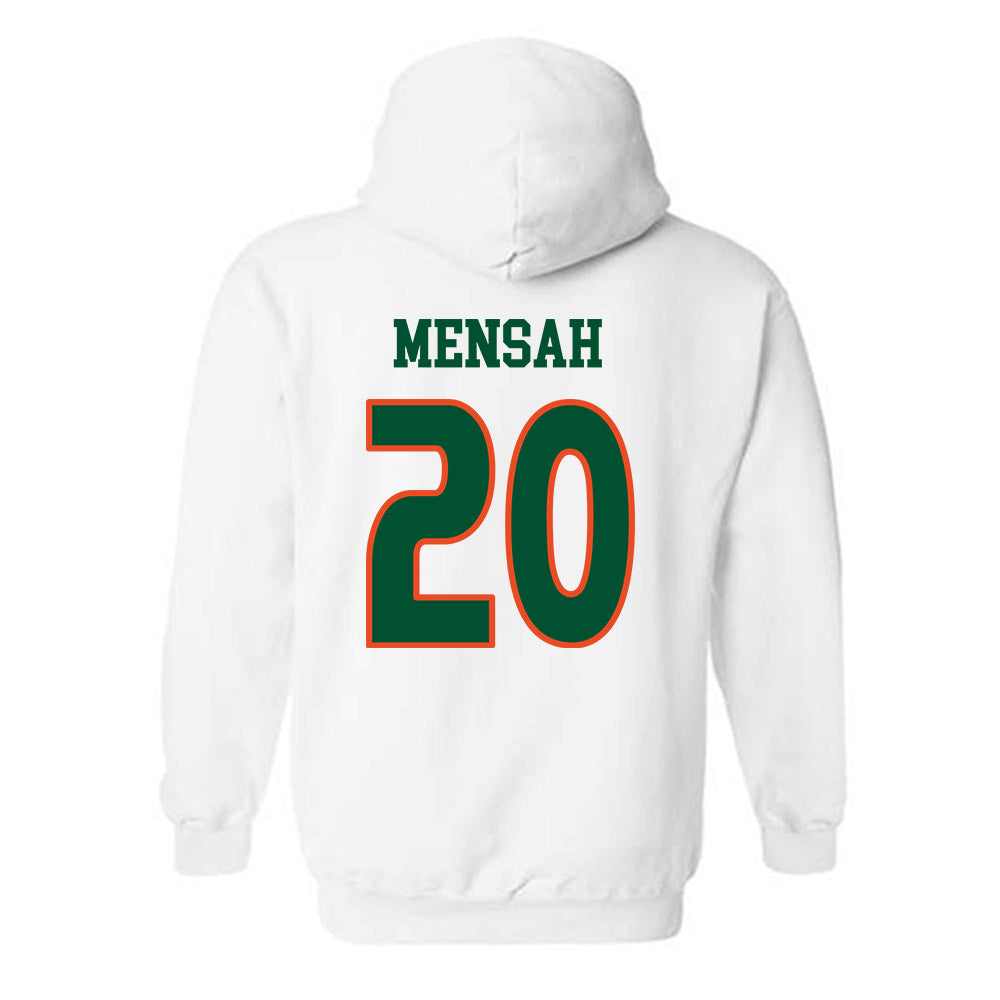 Miami - NCAA Women's Soccer : Grace Mensah - Replica Shersey Hooded Sweatshirt-1