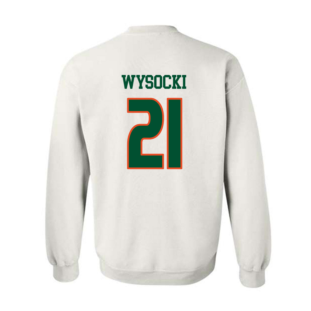 Miami - NCAA Women's Soccer : Carlie Wysocki - Replica Shersey Crewneck Sweatshirt-1