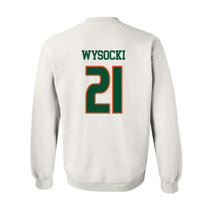 Miami - NCAA Women's Soccer : Carlie Wysocki - Replica Shersey Crewneck Sweatshirt-1