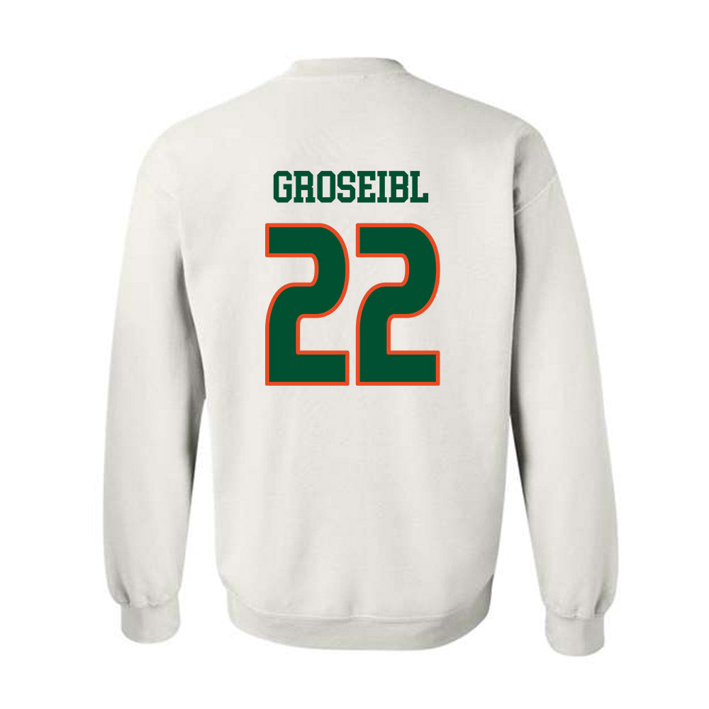 Miami - NCAA Women's Soccer : Sara Groseibl - Replica Shersey Crewneck Sweatshirt-1