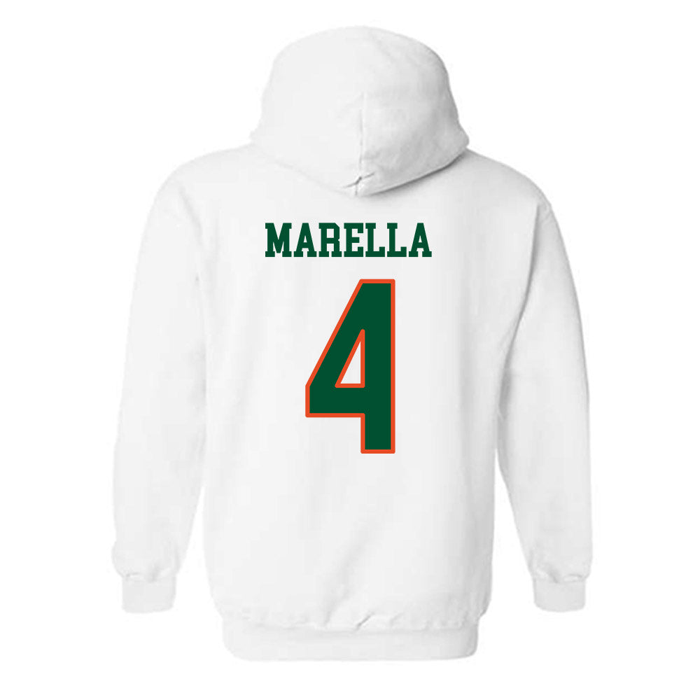 Miami - NCAA Women's Soccer : samantha marella - Replica Shersey Hooded Sweatshirt-1