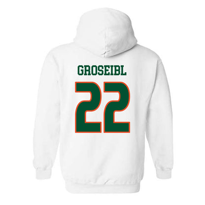 Miami - NCAA Women's Soccer : Sara Groseibl - Replica Shersey Hooded Sweatshirt-1