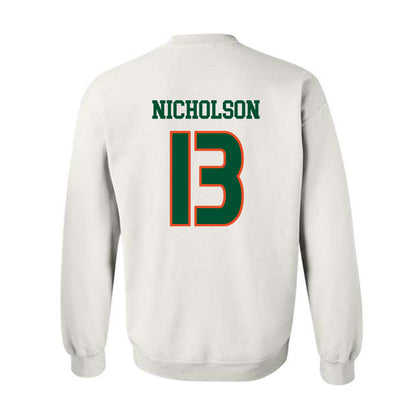 Miami - NCAA Women's Soccer : Crosby Nicholson - Replica Shersey Crewneck Sweatshirt-1