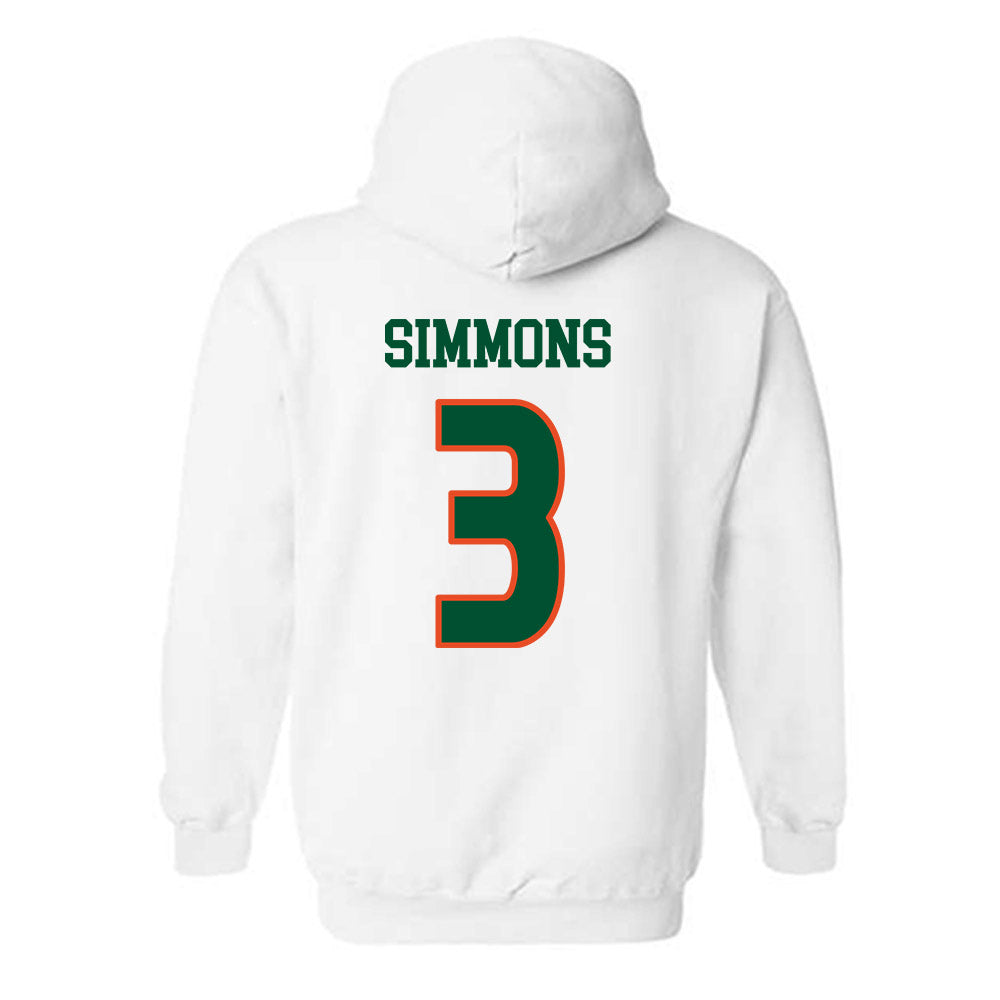 Miami - NCAA Women's Soccer : Noelle Simmons - Replica Shersey Hooded Sweatshirt-1