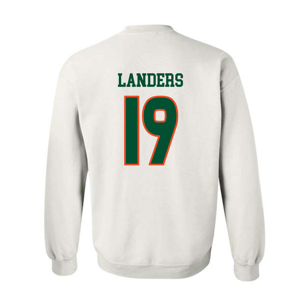 Miami - NCAA Women's Soccer : Maddie Landers - Replica Shersey Crewneck Sweatshirt-1