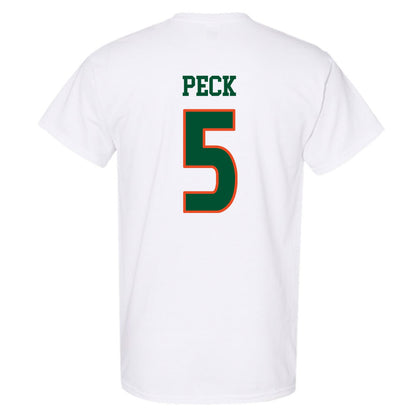 Miami - NCAA Women's Soccer : Amanda Peck - Replica Shersey T-Shirt-1