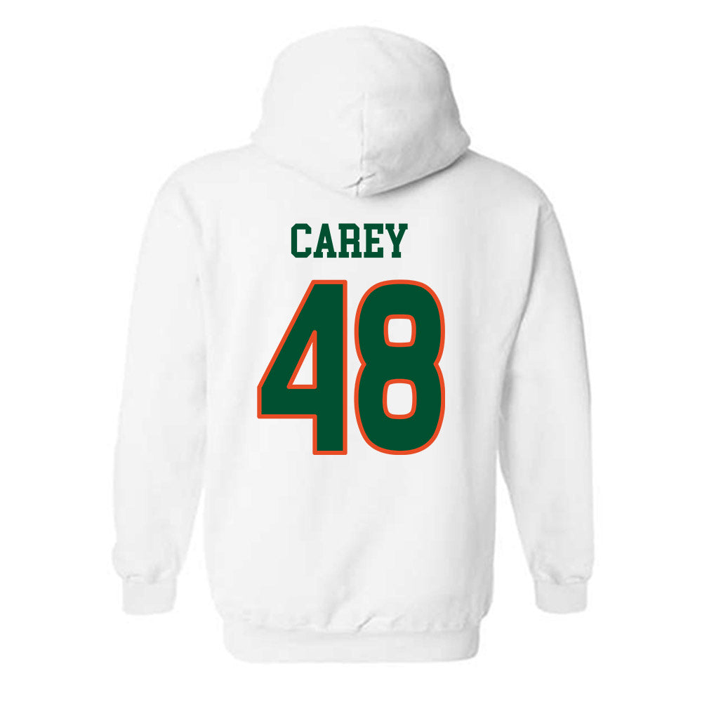 Miami - NCAA Women's Soccer : sage carey - Replica Shersey Hooded Sweatshirt-1