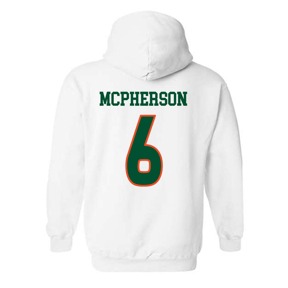 Miami - NCAA Women's Soccer : Jaileah Mcpherson - Replica Shersey Hooded Sweatshirt-1